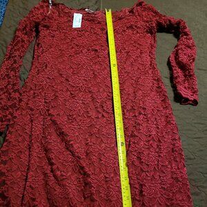 Red Lace Like Dress